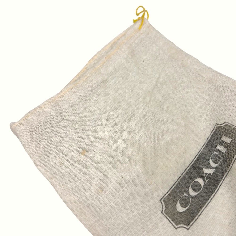 COACH Vintage Small Dust Bag Cream Cotton Drawstring Pouch Muslin 6x8 - Picture 3 of 7